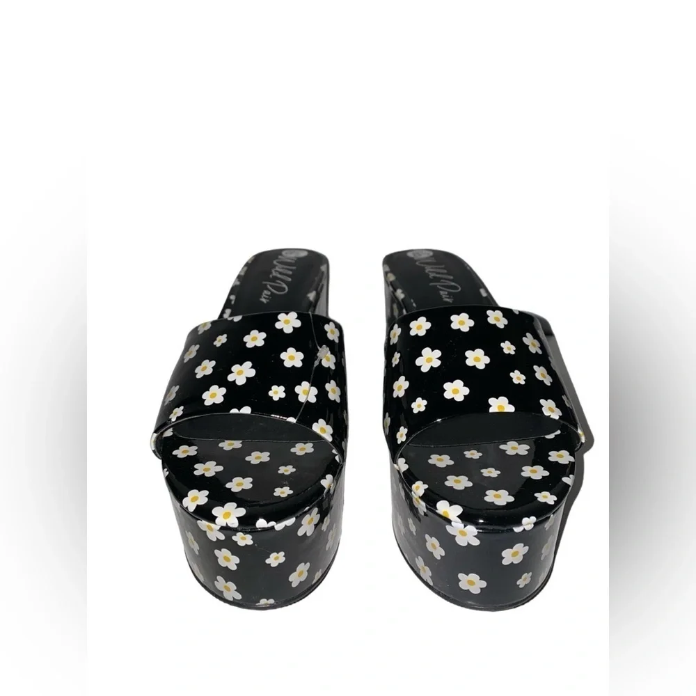 Wild Pair Melbourne Floral Print‎ Chunky Platform Sandal Women 8.5 Boho Hippie